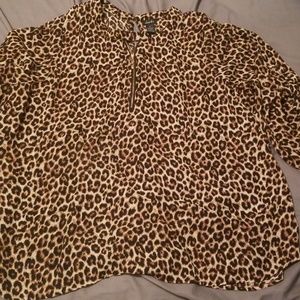 Cheetah print blouse